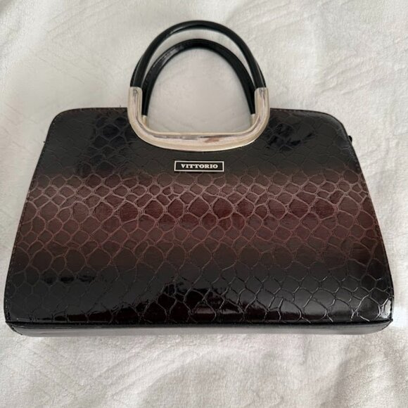 Vittorio Purse crocodile - Brown - Removeable Internal bag - long strap include - Picture 1 of 7